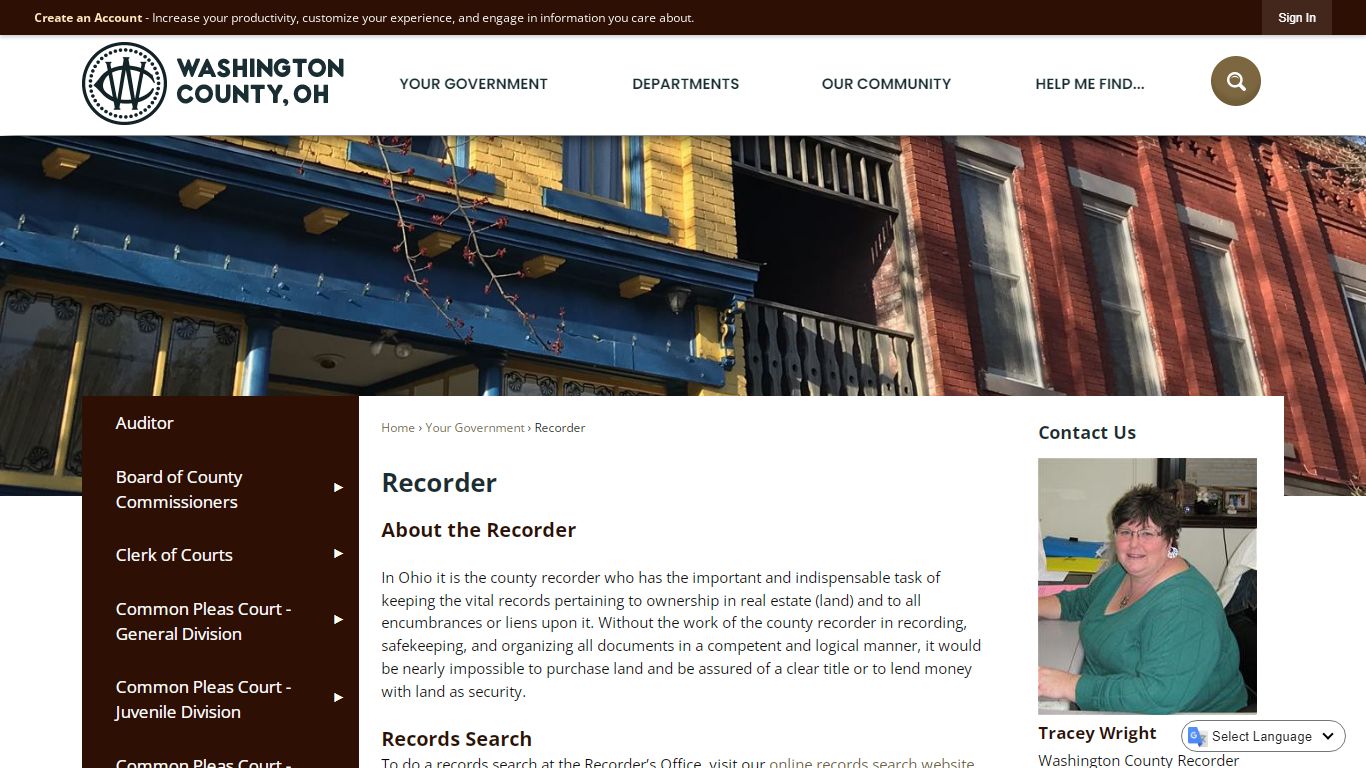 Recorder | Washington County, OH - Official Website